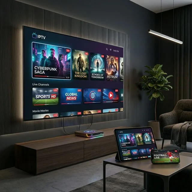 IPTV Smarters Pro player dashboard and channel menu