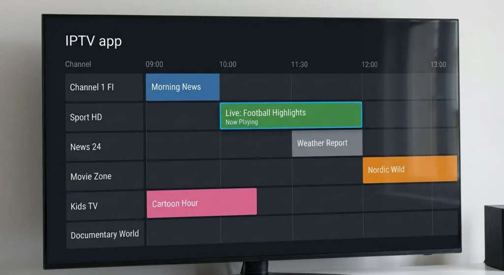 iptv app epg on smart tv