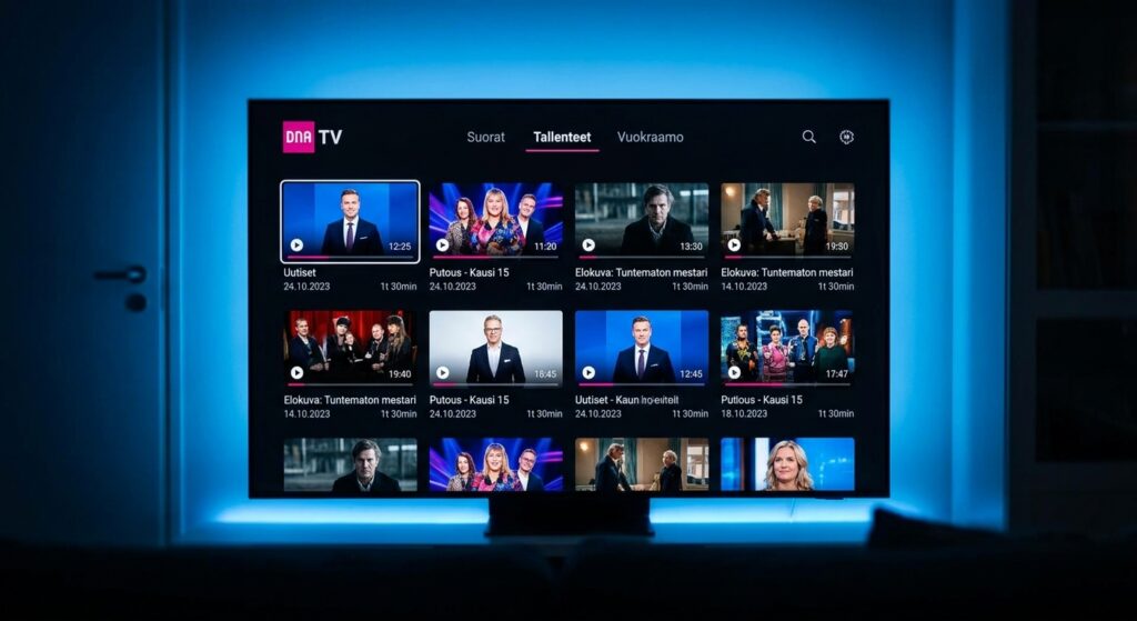 dna iptv cloud recordings screen