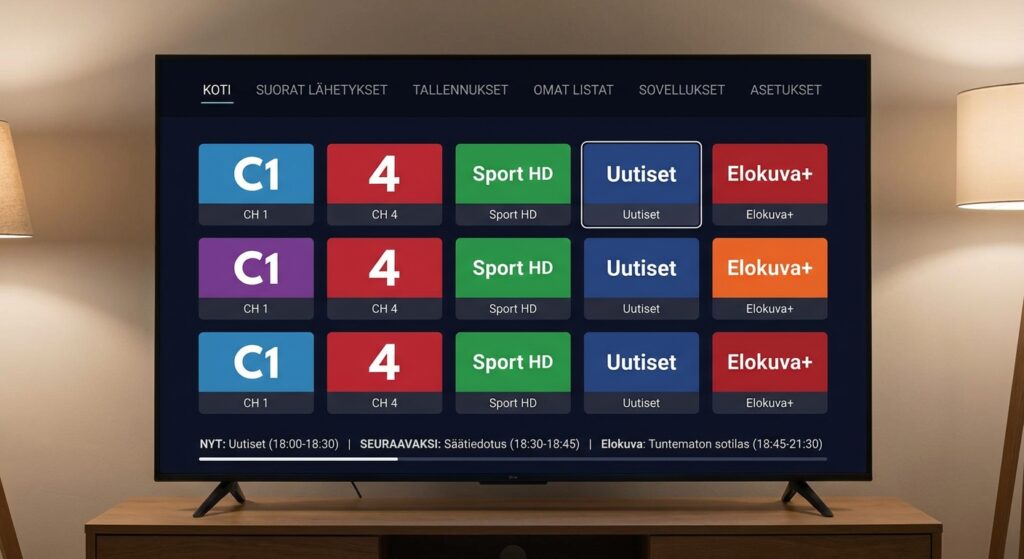 the iptv dna channel grid screen
