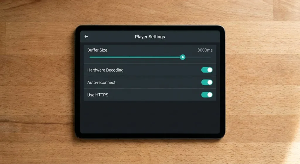 iptv app on small tablette